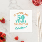 Fabulous 50. Geburtstag Serviette (Beispiel)