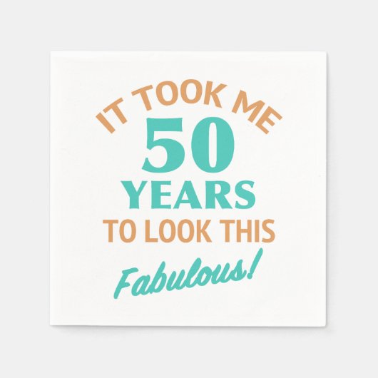 Fabulous 50. Geburtstag Serviette (Vorderseite)