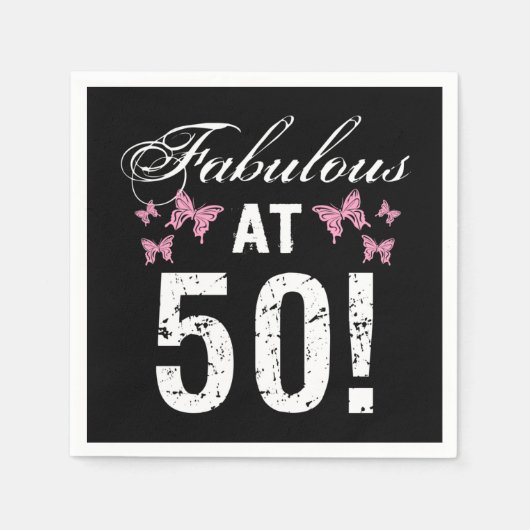 Fabulous 50. Geburtstag Serviette (Vorderseite)