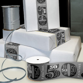 Fabulous 50. Geburtstags Typografie Satinband