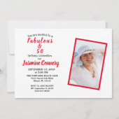 Fabulous & 50 Geburtstagsparty Einladung (Vorderseite)