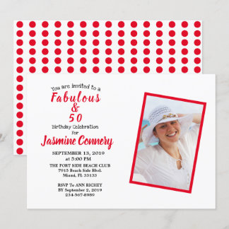 Fabulous & 50 Geburtstagsparty Einladung