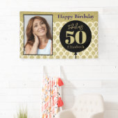 Fabulous 50 Gold Geburtstag Banner (Insitu)
