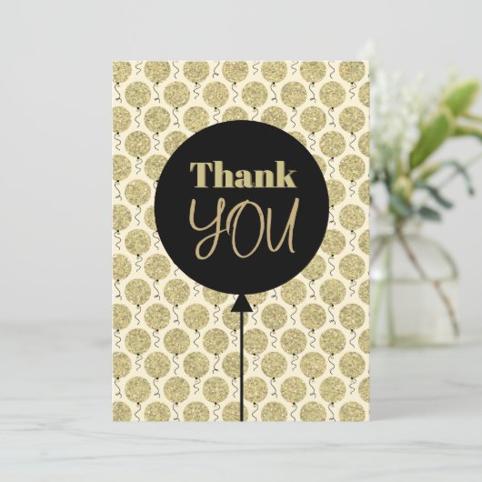 Fabulous 50 Gold Geburtstag Dankeskarte (Stehend Vorderseite)