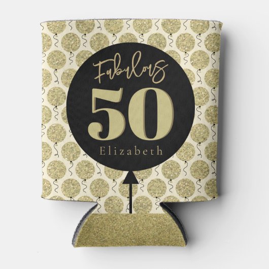 Fabulous 50 Gold Geburtstag Dosenkühler (Vorderseite)