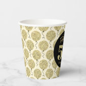 Fabulous 50 Gold Geburtstag Pappbecher (Vorderseite)