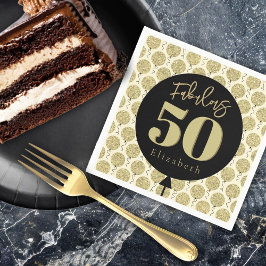 Fabulous 50 Gold Geburtstag Serviette
