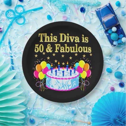 FABULOUS 50. PARTY FEIERUNGSGESTALTUNG PAPPTELLER (Party)