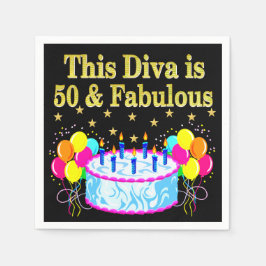 FABULOUS 50. PARTY FEIERUNGSGESTALTUNG SERVIETTE