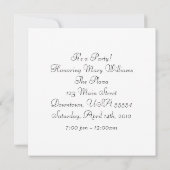 Fabulous 50 Personalisiert Black Birthday Party Einladung (Rückseite)