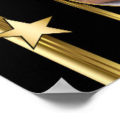 Fabulous 50 Retro Glamour Hollywood Gold Foto Poster (Ecke)