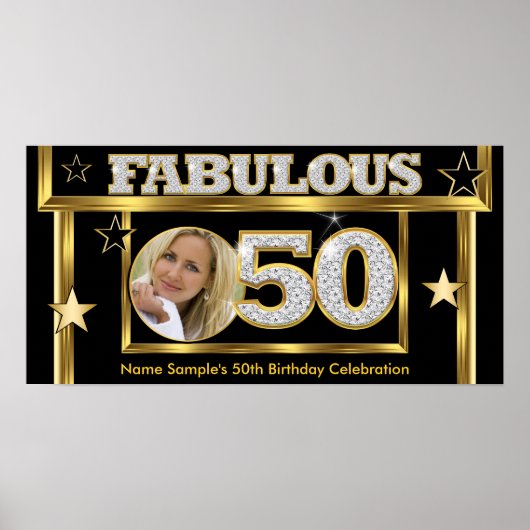 Fabulous 50 Retro Glamour Hollywood Gold Foto Poster (Vorne)