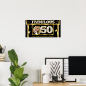 Fabulous 50 Retro Glamour Hollywood Gold Foto Poster (Heimbüro)
