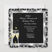 Fabulous 50 Silver Leopard Geburtstagsparty Einladung (Rückseite)