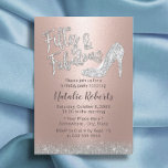 Fabulous 50 Silver & Rose Gold Glitzer Geburtstag Einladung<br><div class="desc">Fantastische 50 Silver & Rose Gold Glitzer Geburtstagseinladungen.</div>