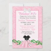 Fabulous 50er Poodle Skirt Geburtstag Einladungen (Vorderseite)