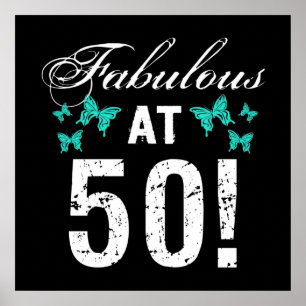 Fabulous 50th Birthday For Her Poster