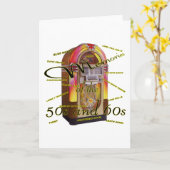 Fabulous 50ties juckbox karte (Gelbe Blume)