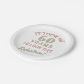 Fabulous 60. Geburtstag Pappteller (Schrägansicht)