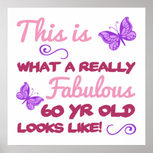 Fabulous 60. Geburtstag Poster