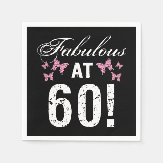 Fabulous 60. Geburtstag Serviette (Vorderseite)