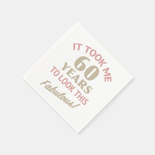 Fabulous 60. Geburtstag Serviette (Ecke)