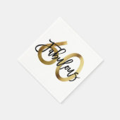 Fabulous 60. | Gold Moderne Elegante Chic Geburtst Serviette (Ecke)