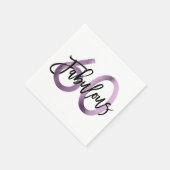 Fabulous 60. | Lila Lilac Elegant Geburtstag Serviette (Ecke)
