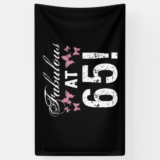 Fabulous 65. Geburtstag Banner (Vertikal)