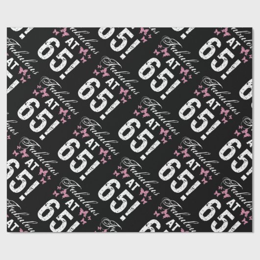 Fabulous 65. Geburtstag Geschenkpapier (Flach)