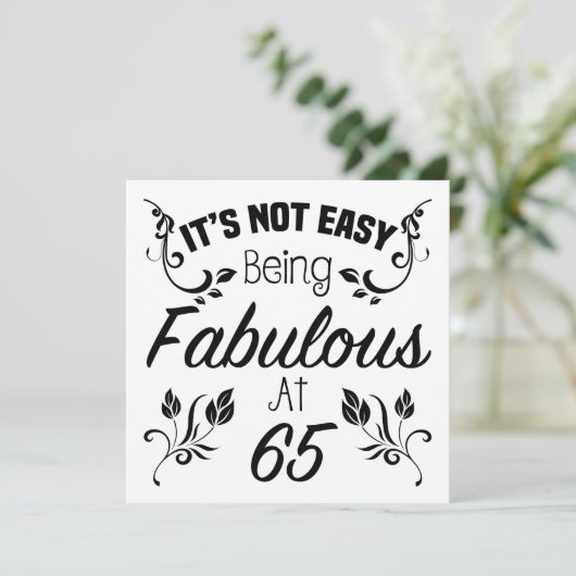 Fabulous 65. Geburtstag Karte (Stehend Vorderseite)