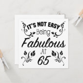 Fabulous 65. Geburtstag Karte (Vorderseite/Rückseite Beispiel)