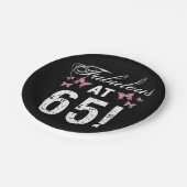 Fabulous 65. Geburtstag Pappteller (Schrägansicht)