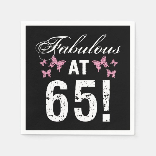 Fabulous 65. Geburtstag Serviette (Vorderseite)