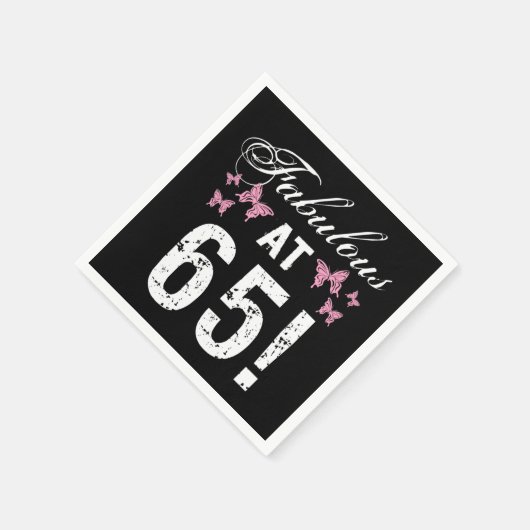 Fabulous 65. Geburtstag Serviette (Ecke)