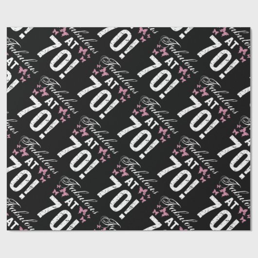 Fabulous 70. Geburtstag Geschenkpapier (Flach)