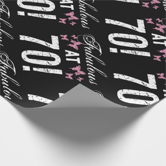 Fabulous 70. Geburtstag Geschenkpapier (Ecke)
