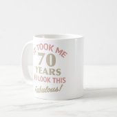 Fabulous 70. Geburtstag Kaffeetasse (Vorderseite Links)