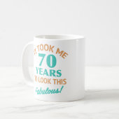 Fabulous 70. Geburtstag Kaffeetasse (Vorderseite Links)