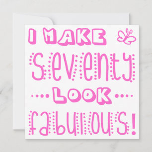 Fabulous 70. Geburtstag Karte