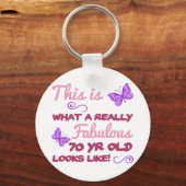 Fabulous 70. Geburtstag Schlüsselanhänger (Vorderseite)