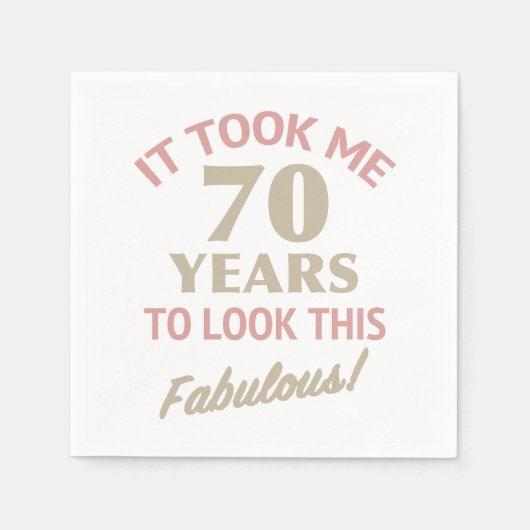Fabulous 70. Geburtstag Serviette (Vorderseite)