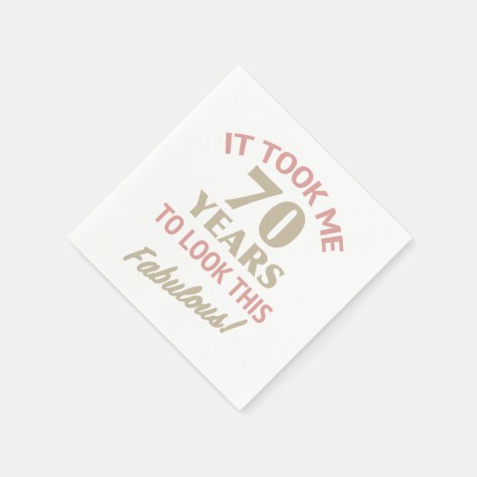 Fabulous 70. Geburtstag Serviette (Ecke)