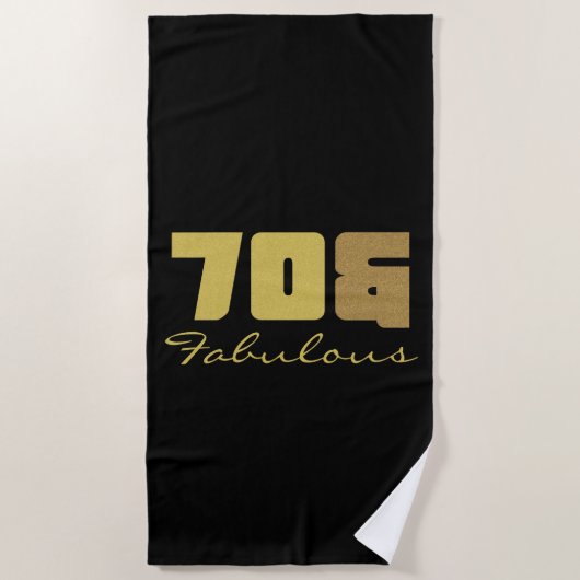 Fabulous 70. Geburtstag Strandtuch (Vorderseite)