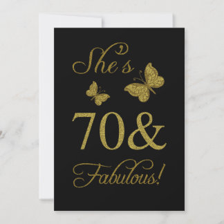 Fabulous 70. Geburtstagsparty Einladung