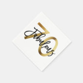 Fabulous 70. | Moderne Elegante Chic Gold Geburtst Serviette (Ecke)