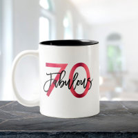 Fabulous 70. | Modernes Elegantes Rotes Geburtstag