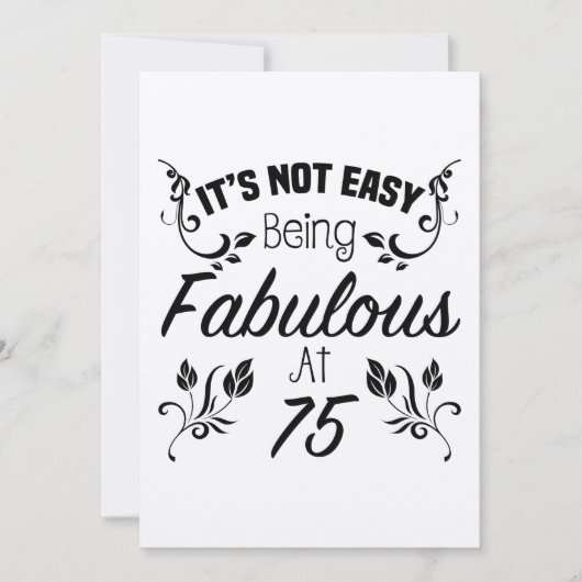 Fabulous 75. Geburtstag Karte (Vorderseite)