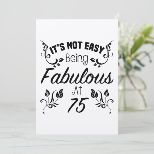 Fabulous 75. Geburtstag Karte (Stehend Vorderseite)