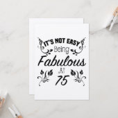 Fabulous 75. Geburtstag Karte (Vorderseite/Rückseite Beispiel)